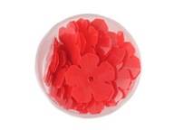 CK045 Flitre dekoračné kvety 14mm červené 20g