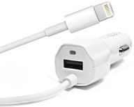 Lightning + USB nabíjačka do auta 3,1A 1m Lightning + USB nabíjačka do auta 3,1A 1m
