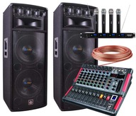 STAGE ZVUKOVÝ SYSTÉM 1600W 4 MIKROFÓNY STAGE ZVUKOVÝ SYSTÉM 1600W 4 MIKROFÓNY