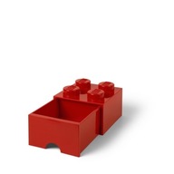 Zásuvka LEGO kocka Červená na kocky