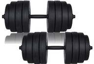 Činky 40kg 2x20kg sada činiek záťažová tyč Činky 40kg 2x20kg sada činiek záťažová tyč