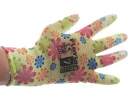 Rukavice Pracovné rukavice s kvetmi, 12 párov, veľkosť 7