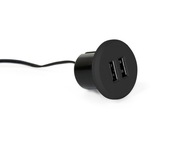USB stolná nabíjačka Ø37 čierna sada + NAPÁJACÍ ZDROJ USB stolná nabíjačka Ø37 čierna sada + NAPÁJACÍ ZDROJ