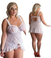 Košieľka SL BIANCA + tangá PLUS VEĽKOSŤ 4XL BIELA svadobná Košieľka SL BIANCA + tangá PLUS VEĽKOSŤ 4XL BIELA svadobná