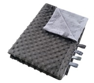 Deka do kočíka, postieľky MINKY 75x100 OLKA šedá Deka do kočíka, postieľky MINKY 75x100 OLKA šedá