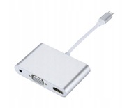 Kábel ADAPTÉRA 3v1 Typ USB-C + USB 3.1 + HDMI 4K Kábel ADAPTÉRA 3v1 Typ USB-C + USB 3.1 + HDMI 4K