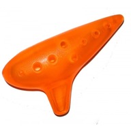 Ocarina rozsah C dur plast oranžová 15 cm