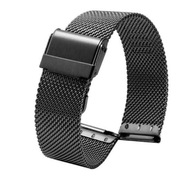 Hodinkový náramok 21 mm sieťovina čierna B633 Hodinkový náramok 21 mm sieťovina čierna B633