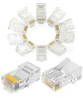 RJ45 sieťová zástrčka 30U 100 kusov RJ45 sieťová zástrčka 30U 100 kusov