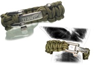 Lano Paracord TEXAR, nastaviteľný náramok Olive Lano Paracord TEXAR, nastaviteľný náramok Olive