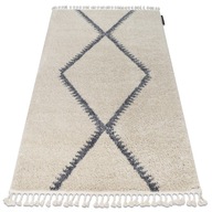 Marocký koberec huňaté strapce 120x170 krémová #GR2807 Marocký koberec huňaté strapce 120x170 krémová #GR2807