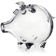 Veľké bezfarebné sklenené prasiatko PIG ako DARČEK Veľké bezfarebné sklenené prasiatko PIG ako DARČEK
