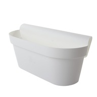 podlhovastý biely balkónový box HOR 50x21/23 cm podlhovastý biely balkónový box HOR 50x21/23 cm