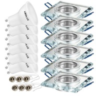 6x svietidlo halogénové SKLO + LED GU10 12W 6x svietidlo halogénové SKLO + LED GU10 12W