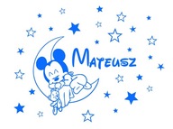 Nálepka na stenu s menom bábätka Mickey Nálepka na stenu s menom bábätka Mickey