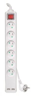 Šesťnásobný predlžovací kábel PS-670WS/1,5m +USB Šesťnásobný predlžovací kábel PS-670WS/1,5m +USB