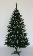 Umelý vianočný stromček DIAMANTOVÝ sneh + šišky 180 cm
