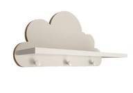 Polička Cloud s vešiakom, verzia IBIZA s vešiakom
