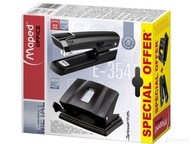 Súprava zošívačky a dierovača MAPED ESSENTIALS, kov, čierna Súprava zošívačky a dierovača MAPED ESSENTIALS, kov, čierna