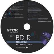 TDK BD-R 25GB x6 na tlač 10ks