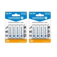 8x EVERACTIVE PRO AA R6 BATÉRIE 2600 mAh 8x EVERACTIVE PRO AA R6 BATÉRIE 2600 mAh