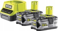 RYOBI nabíjateľná batéria 2x RB18L50 5,0Ah NABÍJAČKA