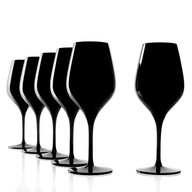 Stolzle čierne degustačné poháre na víno, 6 ks