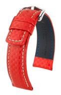 HIRSCH REMÍN NA HODINKY CARBON RED 24 MM HIRSCH REMÍN NA HODINKY CARBON RED 24 MM
