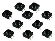 mikrospínač tlačidlo 12x12 4 pin 4,5,6,7,10mm x10