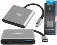 Multiportový Fowler mini USB-C PD, USB 3.0, HDMI 4K Multiportový Fowler mini USB-C PD, USB 3.0, HDMI 4K