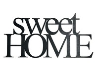 Drevený nápis 3D SWEET HOME Dekorácia ČIERNA