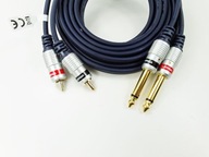 kábel 2x jack 6,3 / 2x RCA cinch 3,0 m VITALCO