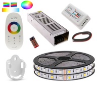 RGBW LED set 10m STRIP 5050 TOUCH biely SUPER