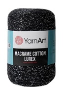 Macrame Cotton Lurex makramé šnúrka 723 čierna Macrame Cotton Lurex makramé šnúrka 723 čierna