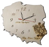 PATRIOTICKÉ! NÁSTENNÉ HODINY MAPA POĽSKA | ZADARMO! PATRIOTICKÉ! NÁSTENNÉ HODINY MAPA POĽSKA | ZADARMO!