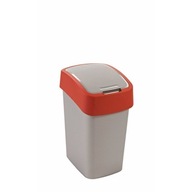 Odpadkový kôš FLIP BIN 25 L strieborno-červený Odpadkový kôš FLIP BIN 25 L strieborno-červený
