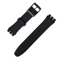 Silikónový remienok pre SWATCH 17mm čierny silikón P507 Silikónový remienok pre SWATCH 17mm čierny silikón P507