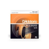 Struny pre akustickú gitaru D'Addario 10-47 EJ10 Struny pre akustickú gitaru D'Addario 10-47 EJ10