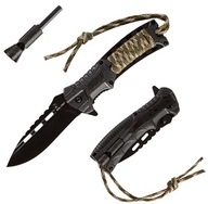TAKTICKÝ ZAKLADACÍ NÔŽ PARACORD tarn, kamuflážny pazúrik TAKTICKÝ ZAKLADACÍ NÔŽ PARACORD tarn, kamuflážny pazúrik