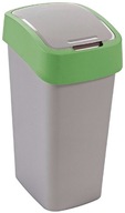 Preklápací kôš 25 L, Curver strieborná/zelená Preklápací kôš 25 L, Curver strieborná/zelená