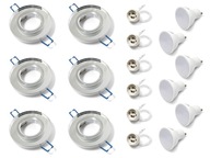SET 6x PEVNÉ SKLO HALOGÉNOVÁ LAMPA + 6x LED ŽIAROVKA 5W+6x GU10 4500K SET 6x PEVNÉ SKLO HALOGÉNOVÁ LAMPA + 6x LED ŽIAROVKA 5W+6x GU10 4500K