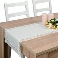 elegantný behúň na stôl s guipure FLORENCJA 50x100 ekri