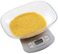 KUCHYŇSKÁ VÁHA DO 5kg LCD TARE STRIEBORNÁ MISKA KUCHYŇSKÁ VÁHA DO 5kg LCD TARE STRIEBORNÁ MISKA