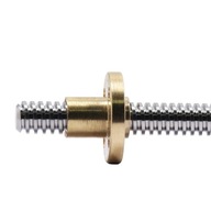 Trapézová skrutka a matica 8mm zdvih 2mm 250mm T8 Trapézová skrutka a matica 8mm zdvih 2mm 250mm T8