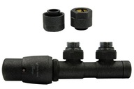 Tepelný ventil Twins 50mm tmavý grafit + Cu konektor ĽAVÁ Tepelný ventil Twins 50mm tmavý grafit + Cu konektor ĽAVÁ