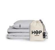 Obliečka na paplón 220x200 svetlošedá HOP DESIGN, čistá hustá bavlna Obliečka na paplón 220x200 svetlošedá HOP DESIGN, čistá hustá bavlna