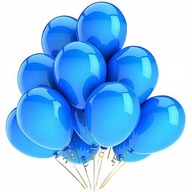 Modré metalické narodeninové balóny 12 ks