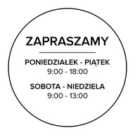 Otváracie hodiny nálepiek na okná | 35x35cm | W03