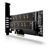 M.2 NVMe PCI Express adaptér 2x M.2 SATA SSD