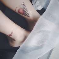 Nálepka na tetovanie farebné vodné trojuholníky Paperself